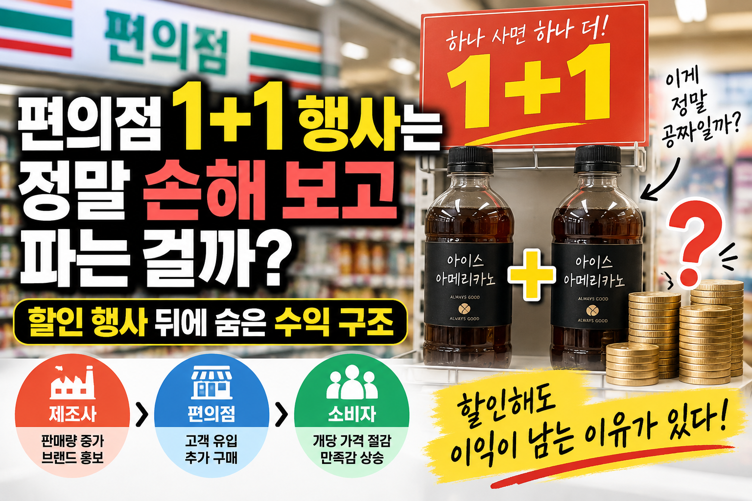 편의점 할인 행사의 수익 구조 썸네일